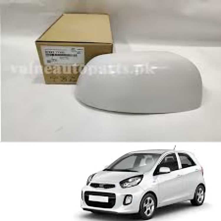 compressed_0 (14) Kia Picanto Side Mirror Cover 1 Pcs Price Plastic White - Image 1